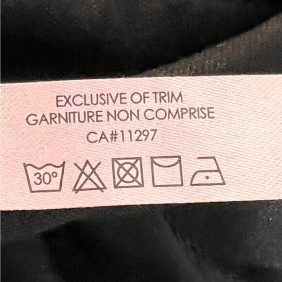 La Vie En Rose Black Sequin Fringe Scoop Neck Mini Slip Dress Large Whimsy Goth - Picture 11 of 12